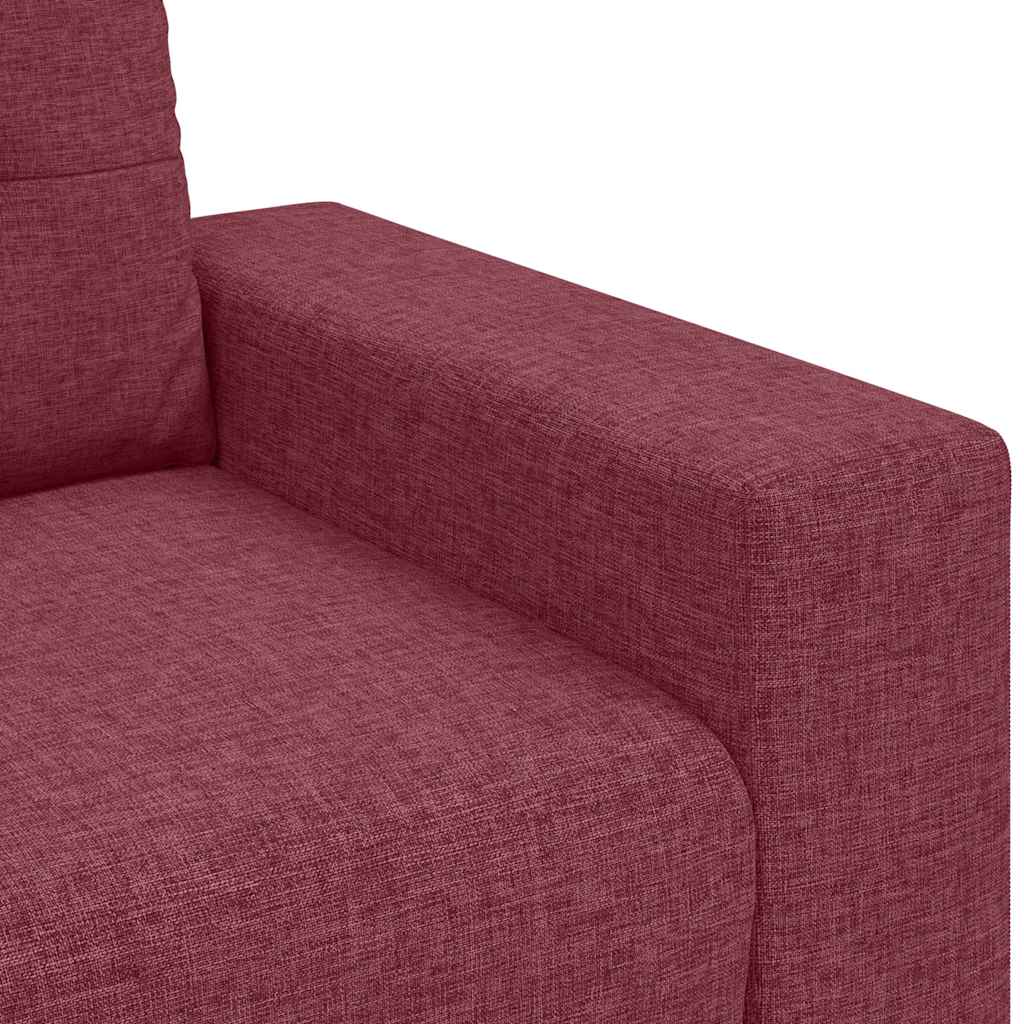 vidaXL Καναπές Διθέσιος Κόκκινος 180 x 77 x 82 εκ. Ύφασμα