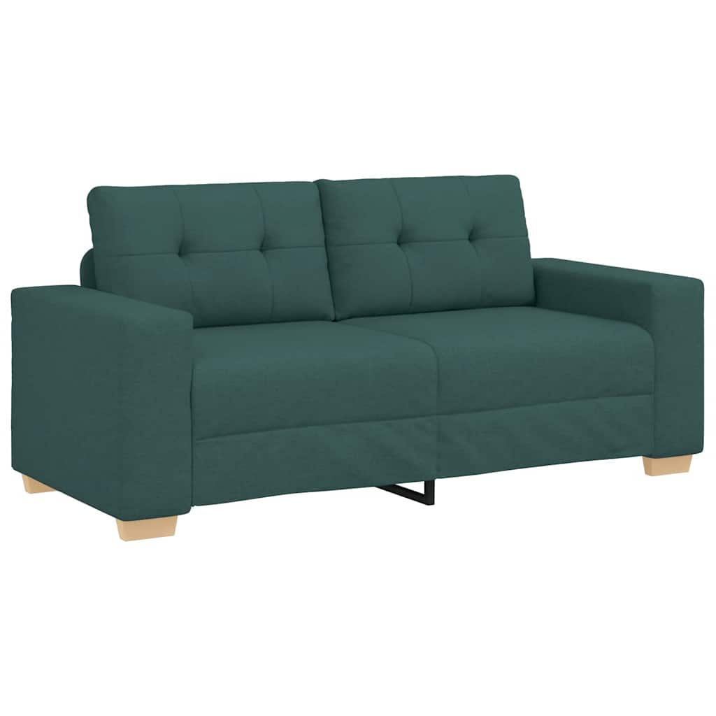 vidaXL Καναπές-Διθέσιος Σκούρο Πράσινο 180x77x82 εκ. Ύφασμα