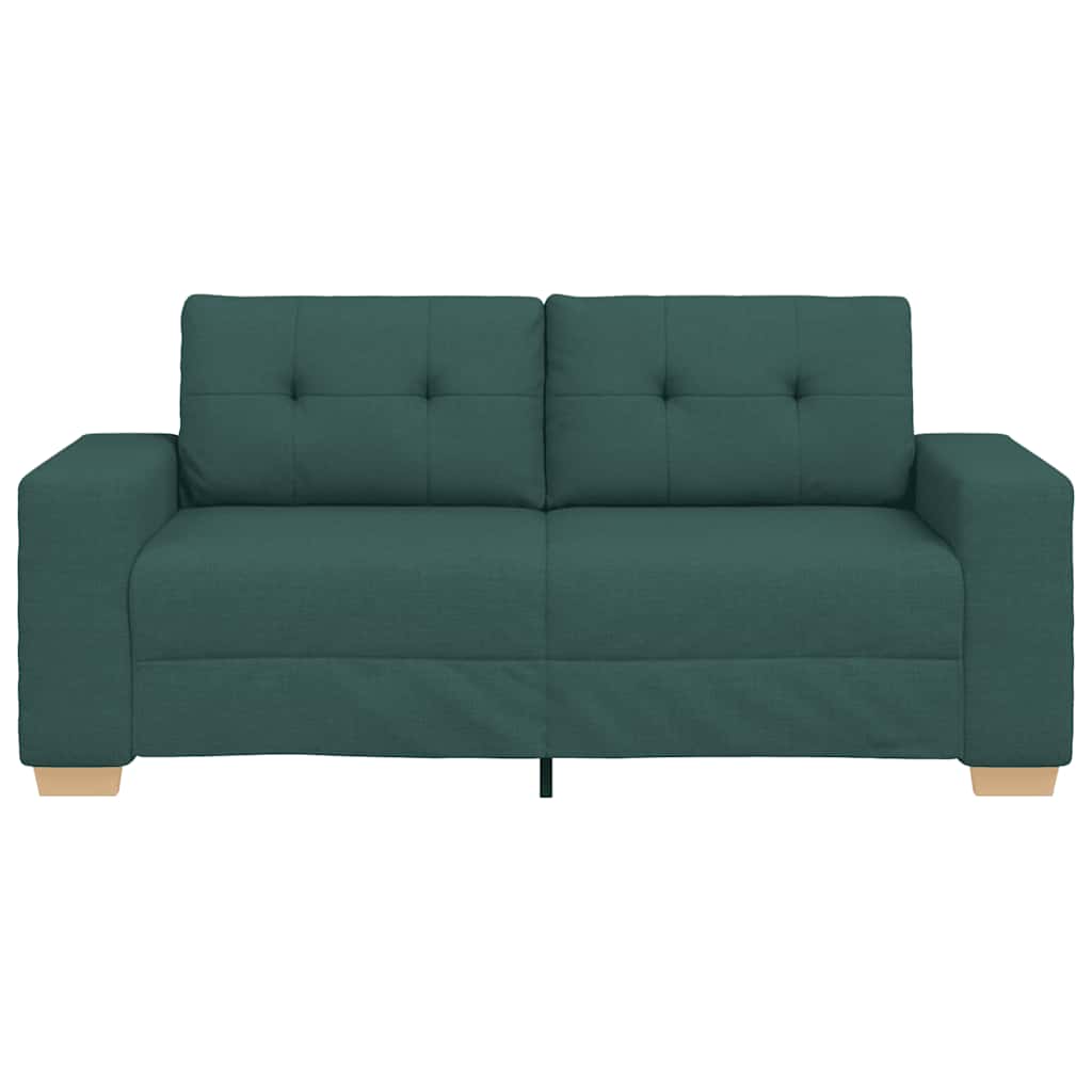 vidaXL Καναπές-Διθέσιος Σκούρο Πράσινο 180x77x82 εκ. Ύφασμα