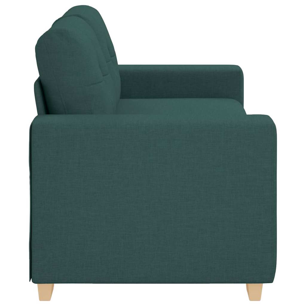 vidaXL Καναπές-Διθέσιος Σκούρο Πράσινο 180x77x82 εκ. Ύφασμα