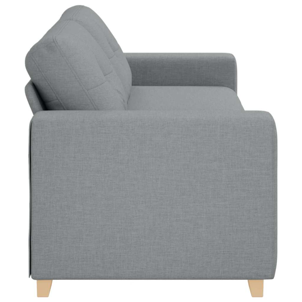 vidaXL Τριθέσιος Καναπές Ανοιχτό Γκρι 220x78x80 εκ. Ύφασμα