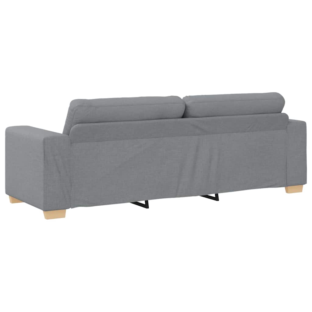vidaXL Τριθέσιος Καναπές Ανοιχτό Γκρι 220x78x80 εκ. Ύφασμα