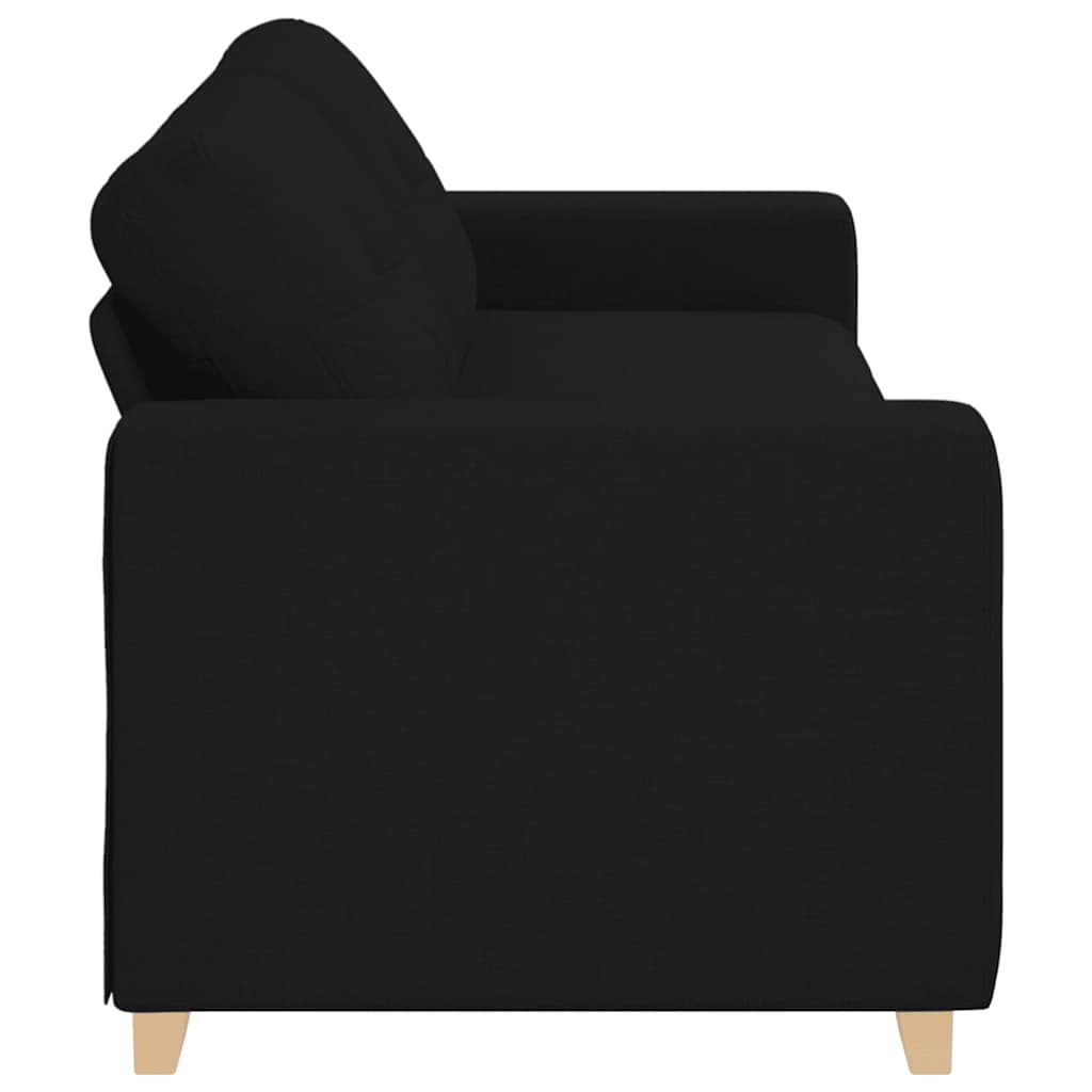 vidaXL Τριθέσιος Καναπές Μαύρος 220x78x80 εκ. Ύφασμα
