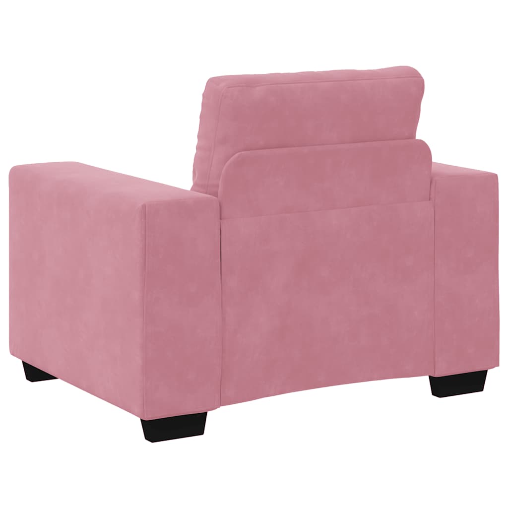 vidaXL Πολυθρόνα-Καναπέ Ροζ Βελούδινη 100x78x80 εκ.
