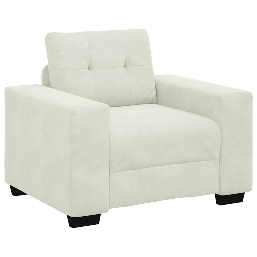 vidaXL Πολυθρόνα-Καναπέ-Κρεμ 100x78x80 εκ. Βελούδο