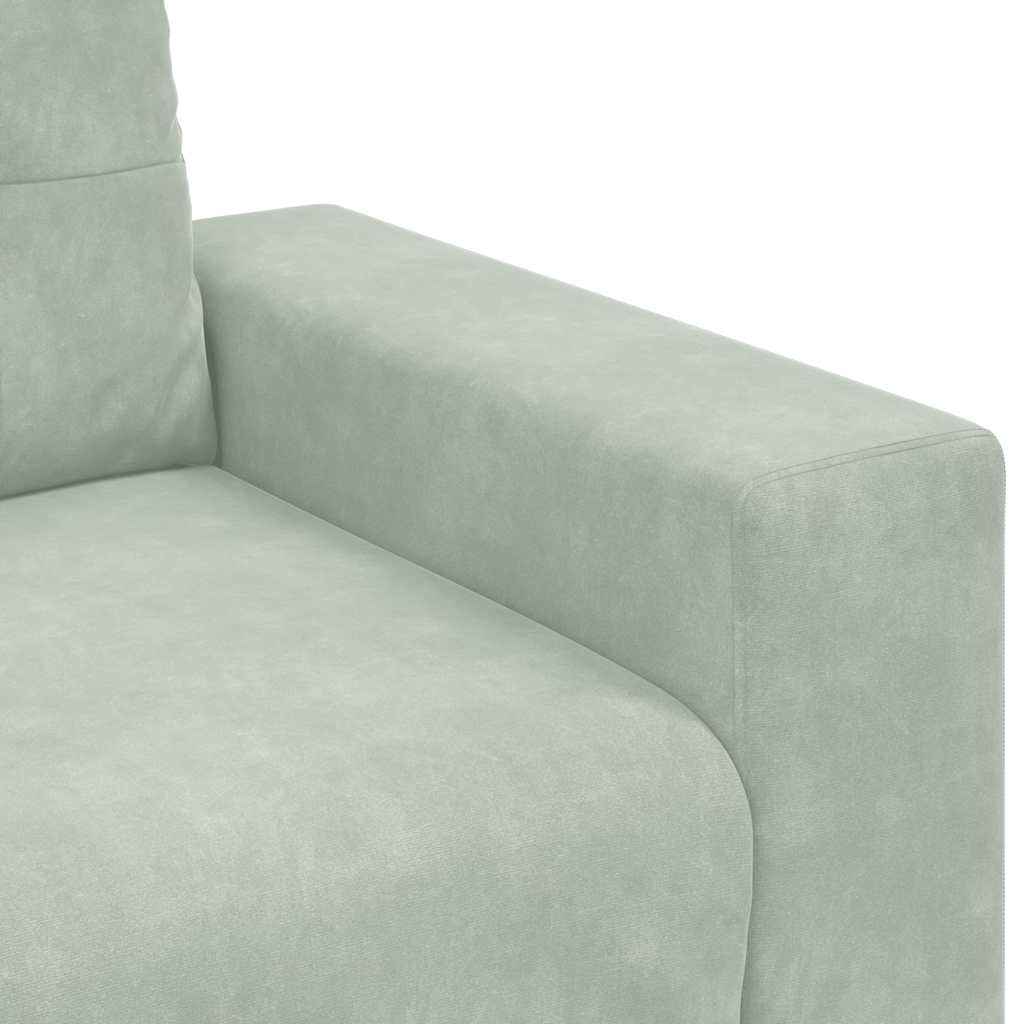 vidaXL Καναπές Διθέσιος Ανοιχτό Γκρι 180 x 77 x 82 εκ. Βελούδο