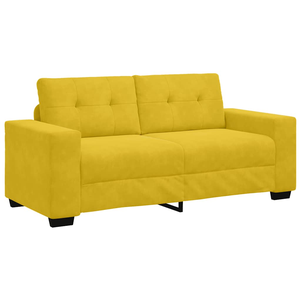 vidaXL Καναπές-Διθέσιος Κίτρινος Βελούδος 180 x 77 x 82 εκ.