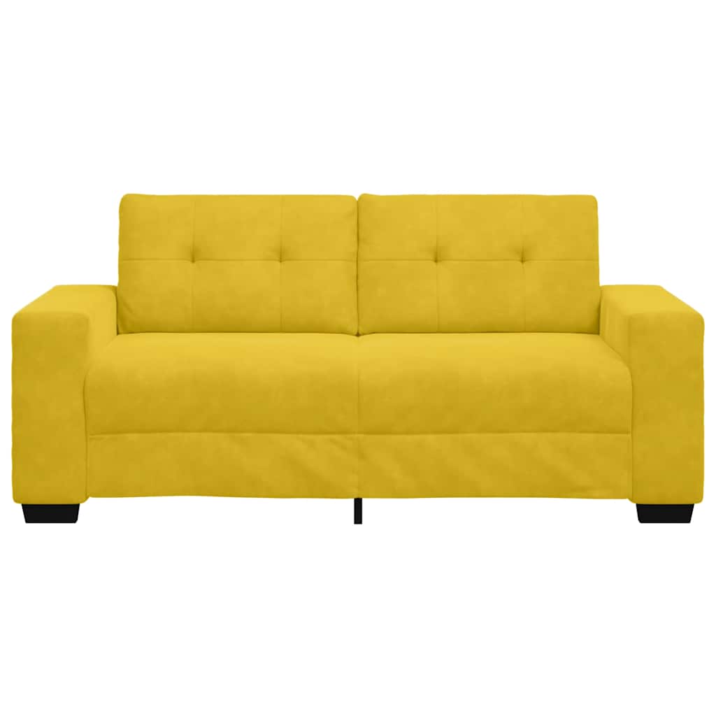 vidaXL Καναπές-Διθέσιος Κίτρινος Βελούδος 180 x 77 x 82 εκ.