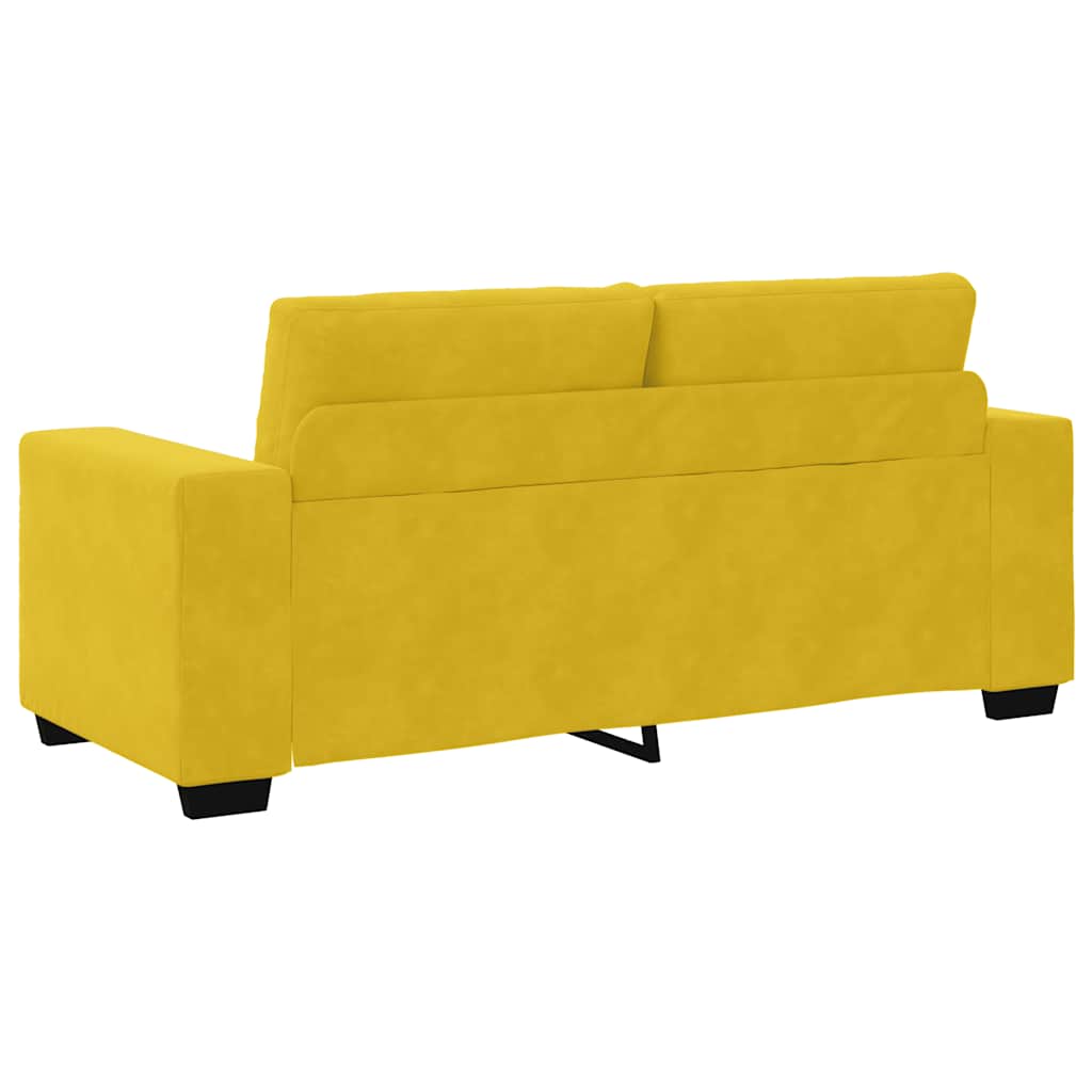 vidaXL Καναπές-Διθέσιος Κίτρινος Βελούδος 180 x 77 x 82 εκ.