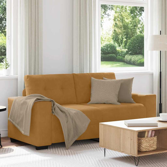 vidaXL Διθέσιος Καναπές-Σετ Καφέ Βελούδινος 180 x 77 x 82 εκ.