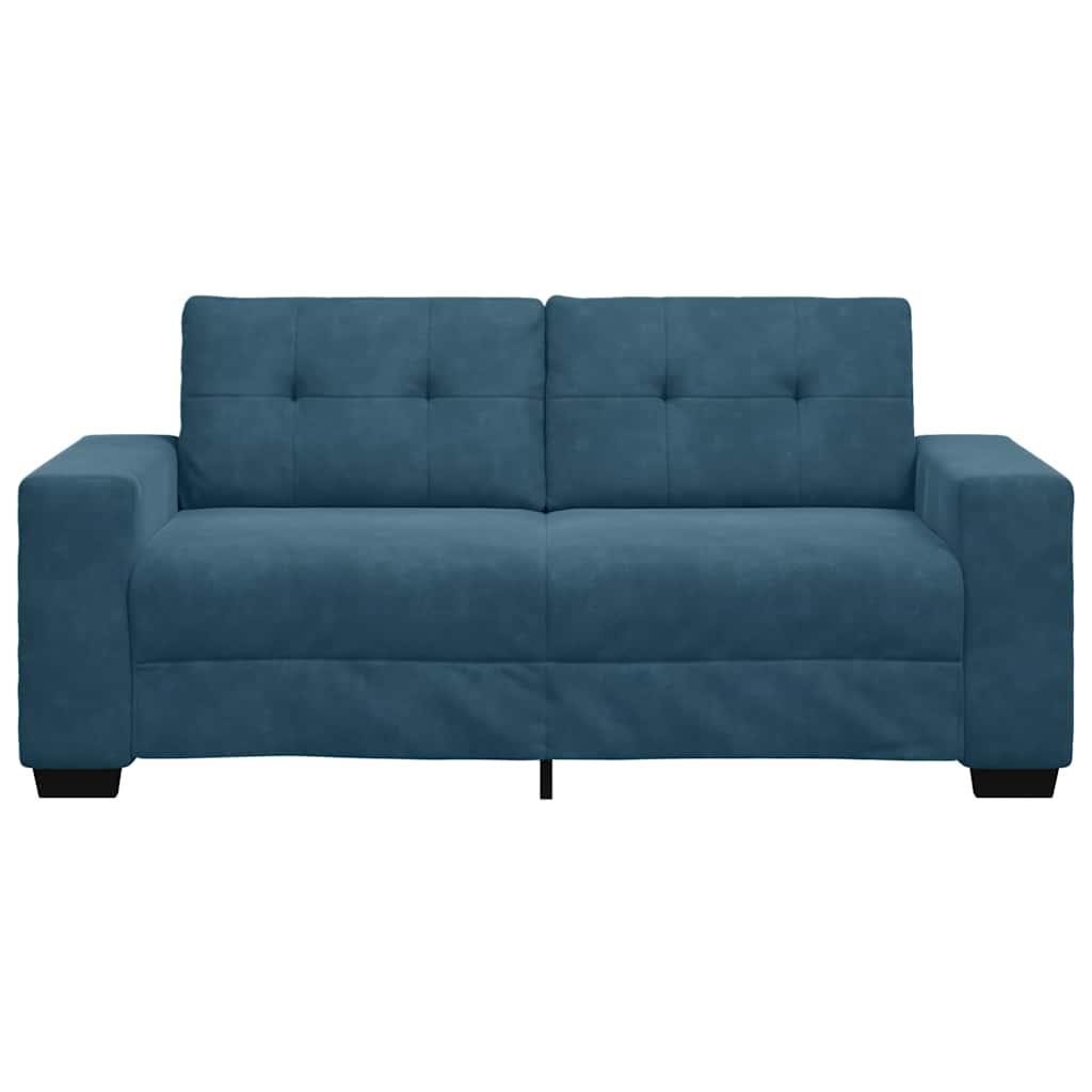 vidaXL Καναπές Διθέσιος Μπλε Βελούδο 180x77x82 εκ.
