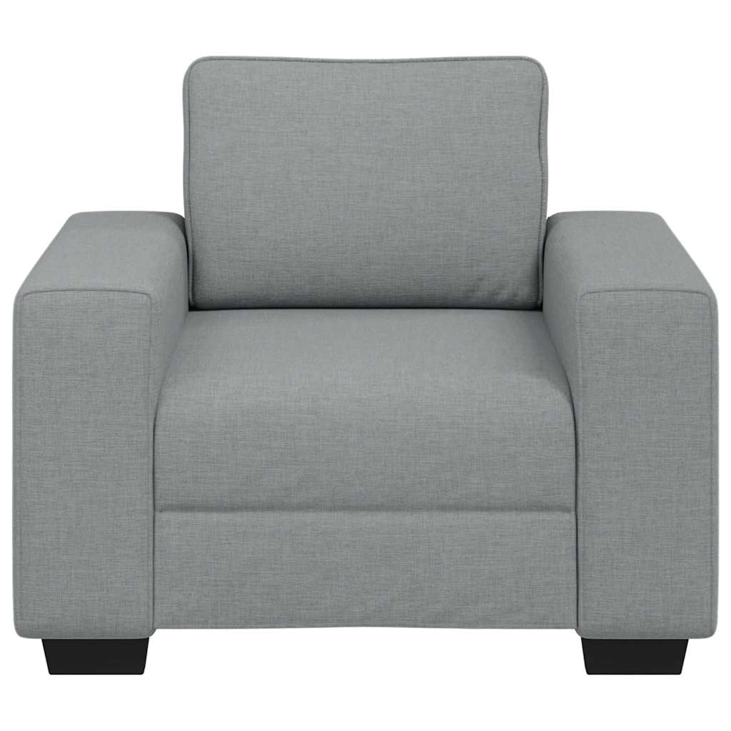 vidaXL Πολυθρόνα Ανοιχτό Γκρι 100 x 77 x 82 εκ. Ύφασμα