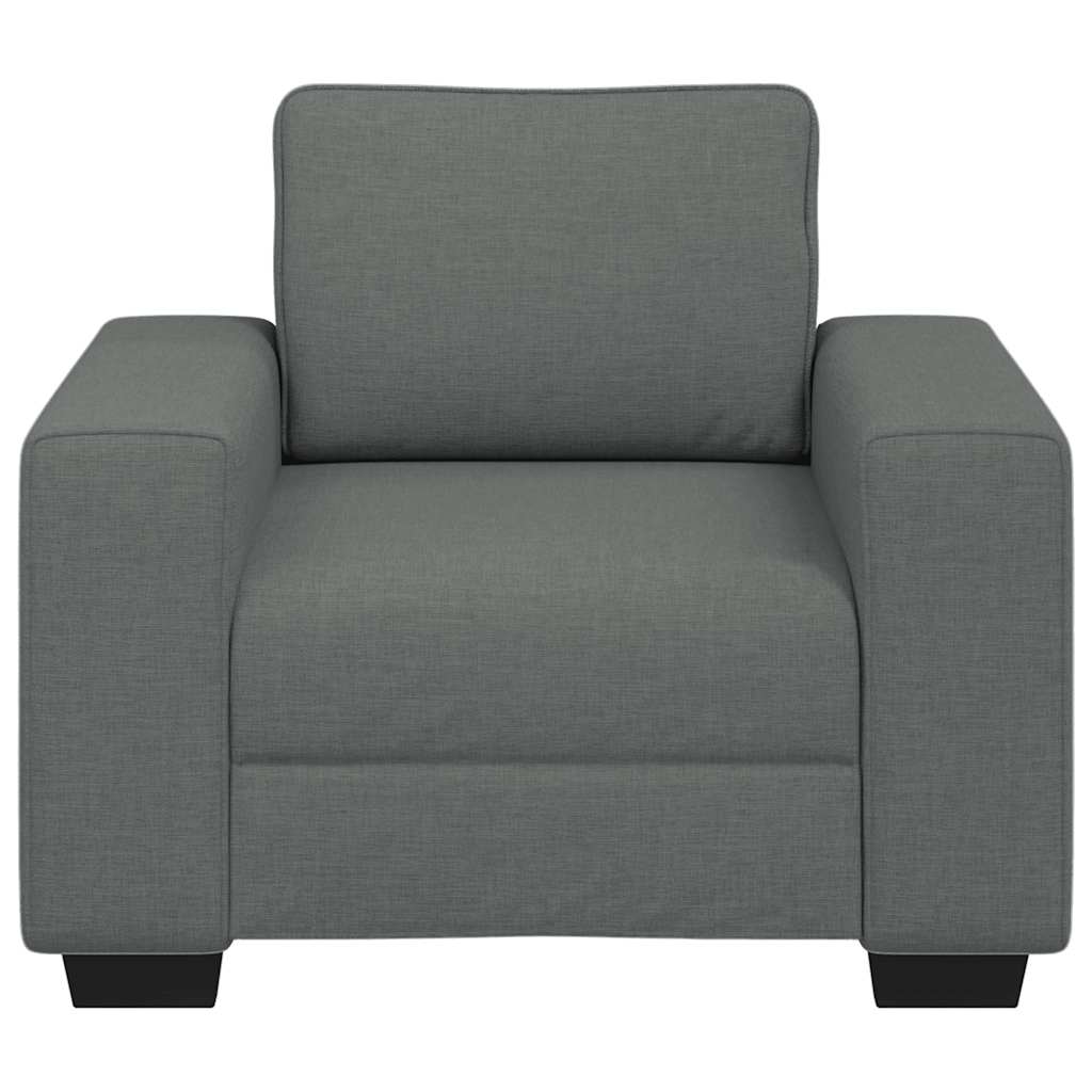 vidaXL Πολυθρόνα Σκούρο Γκρι 100x77x82 εκ. Ύφασμα