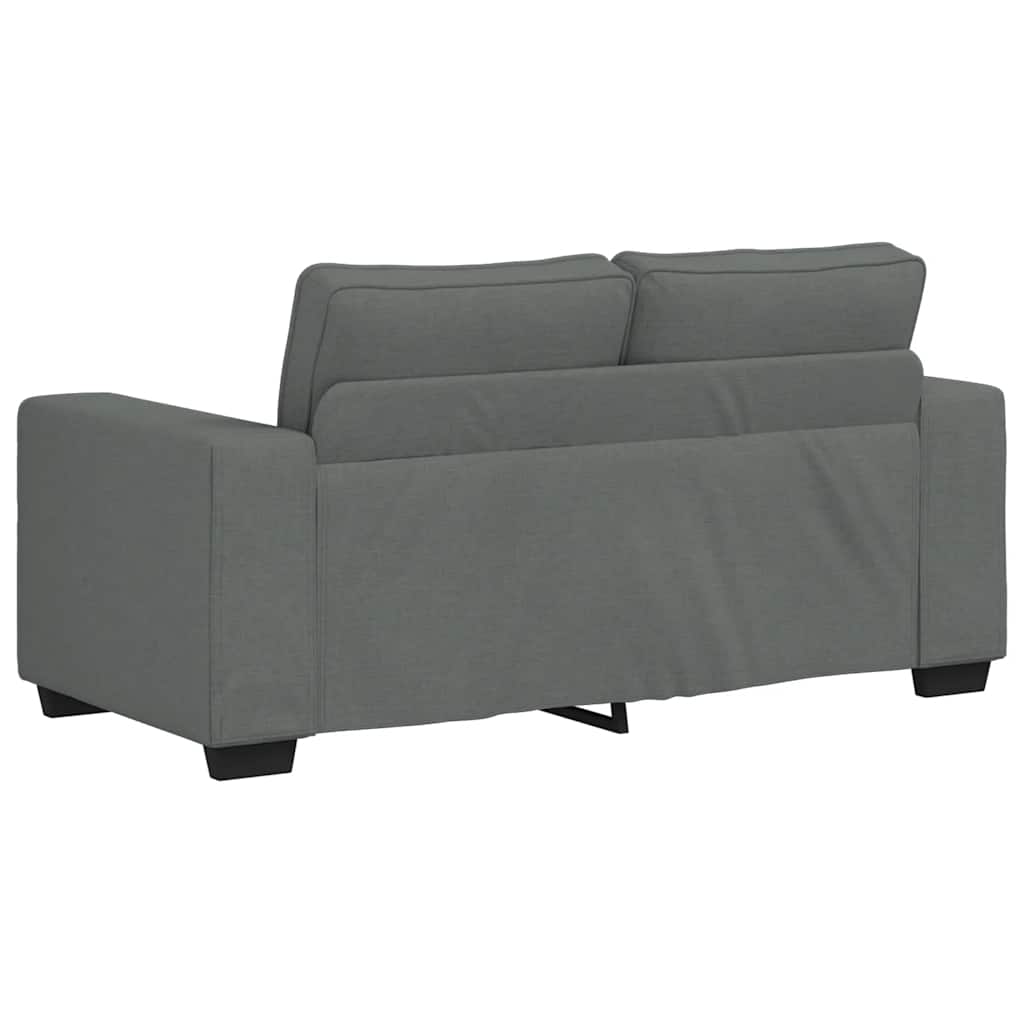 vidaXL Διθέσιος Καναπές Σκούρο Γκρι 160x77x82 εκ. Ύφασμα