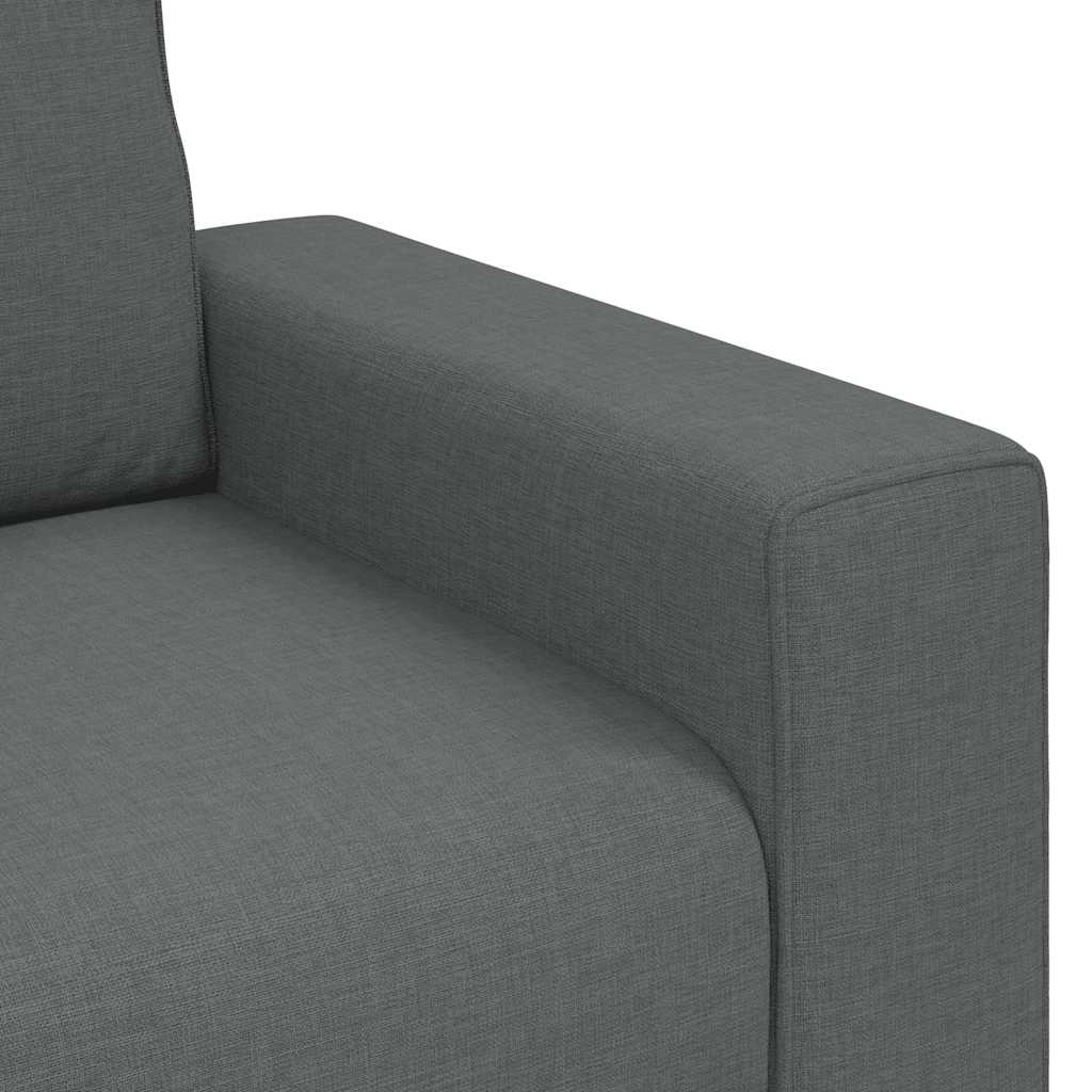vidaXL Διθέσιος Καναπές Σκούρο Γκρι 160x77x82 εκ. Ύφασμα