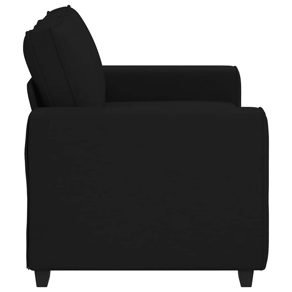 vidaXL Διθέσιος Καναπές Μαύρος 160x77x82 εκ. Ύφασμα