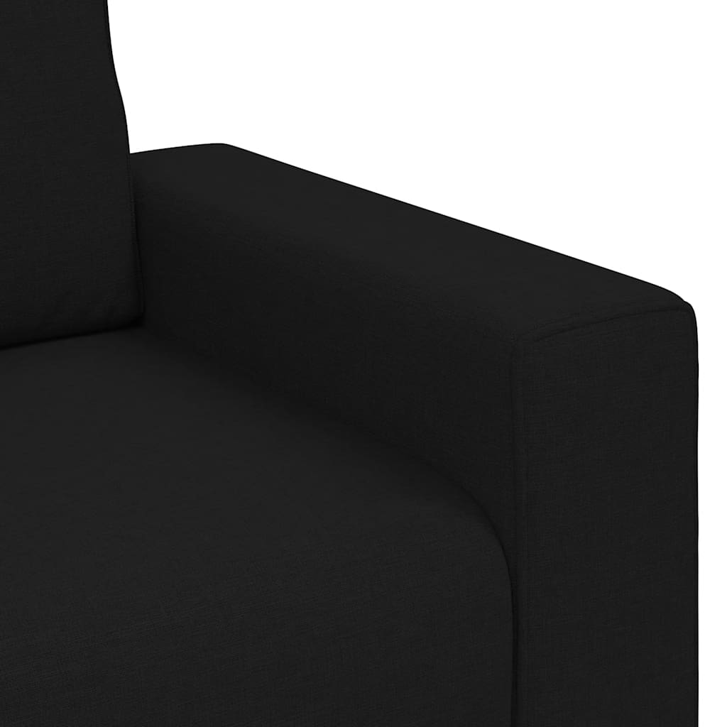 vidaXL Διθέσιος Καναπές Μαύρος 160x77x82 εκ. Ύφασμα