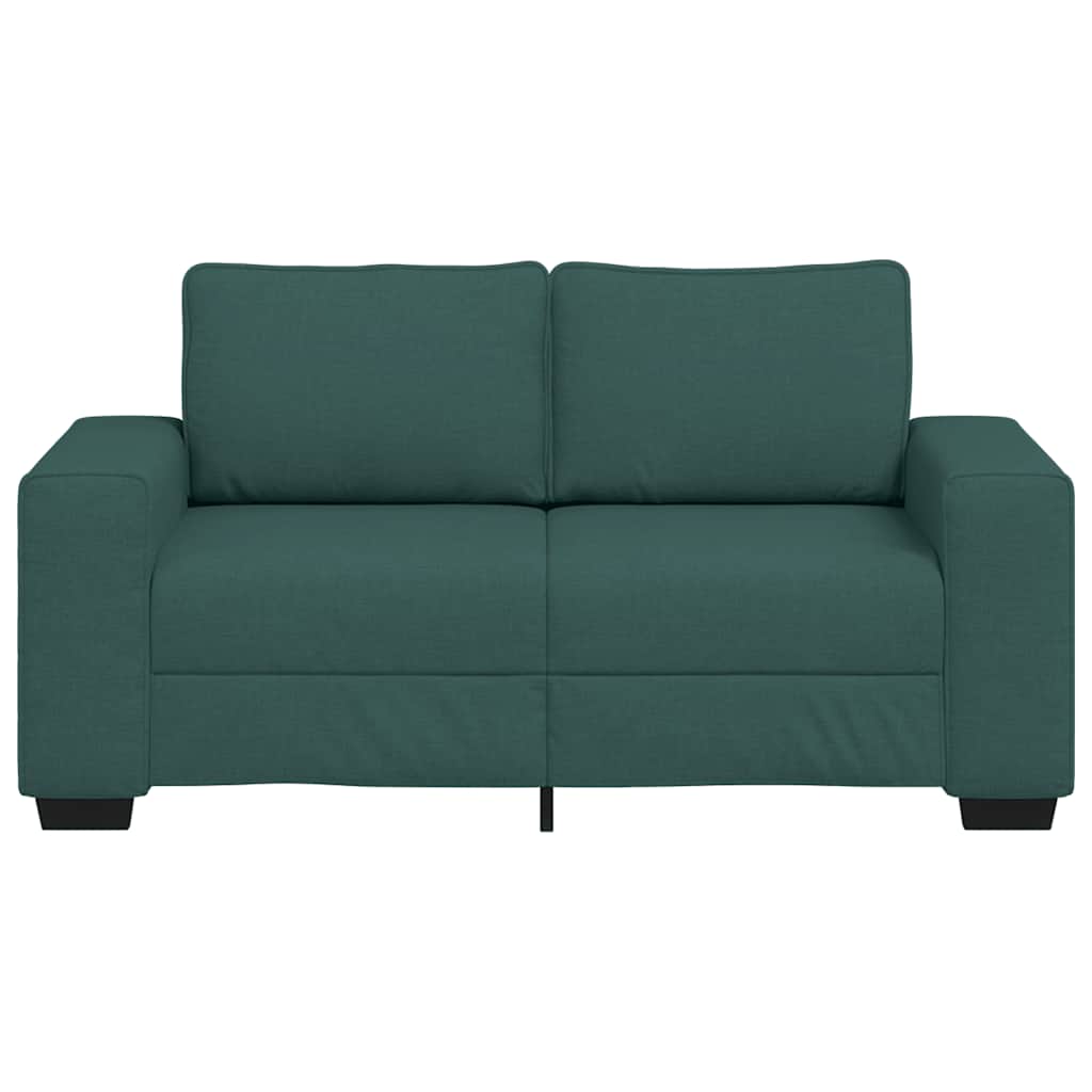 vidaXL Διθέσιος Καναπές Σκούρο Πράσινο 160x77x82 εκ. Ύφασμα