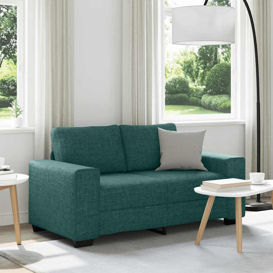 vidaXL Διθέσιος Καναπές Σκούρο Πράσινο 160x77x82 εκ. Ύφασμα
