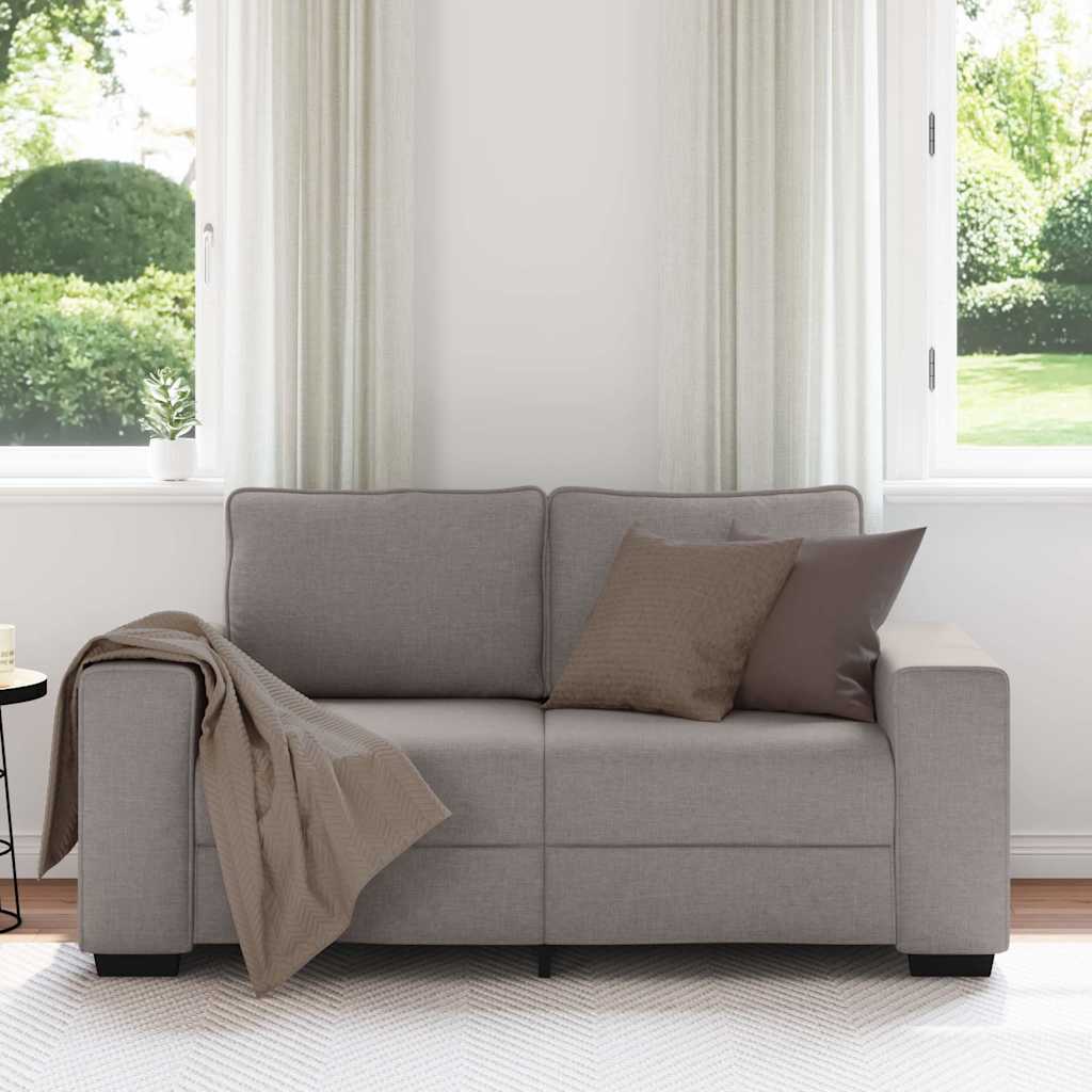 vidaXL Διθέσιος Καναπές Μπεζ 160x77x82 εκ. Ύφασμα