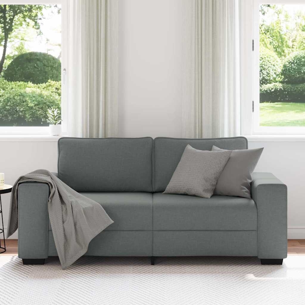 vidaXL Διθέσιος Καναπές Σκούρο Γκρι 180x77x82 εκ. Ύφασμα
