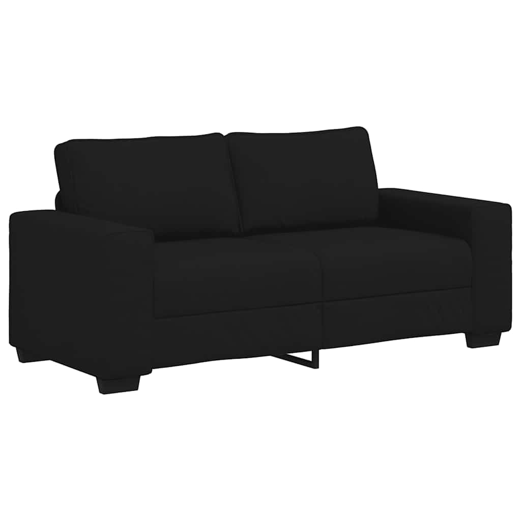 vidaXL Διθέσιος Καναπές Μαύρος 180x77x82 εκ. Ύφασμα