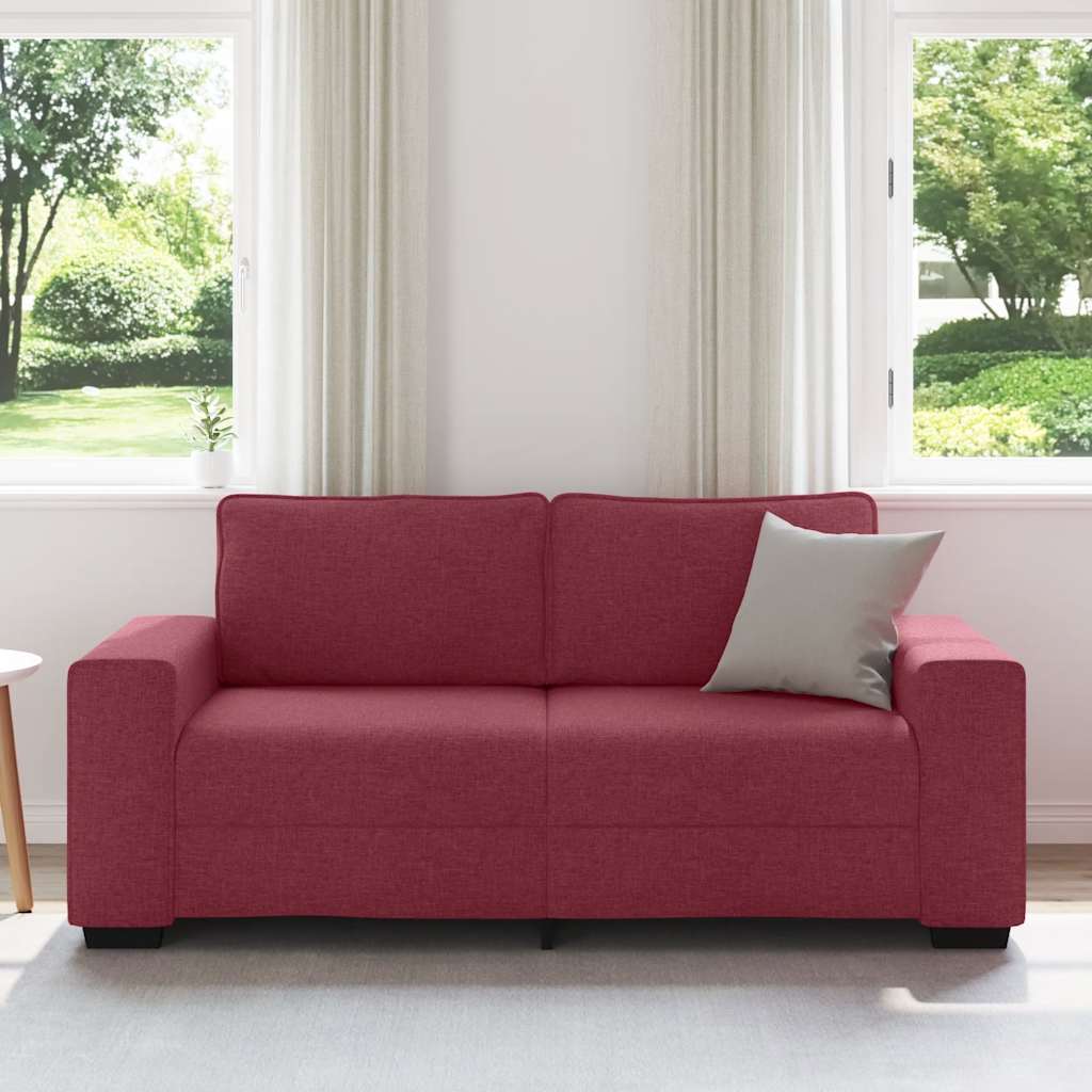 vidaXL Διθέσιος Καναπές Κόκκινος 180x77x82 εκ. Ύφασμα