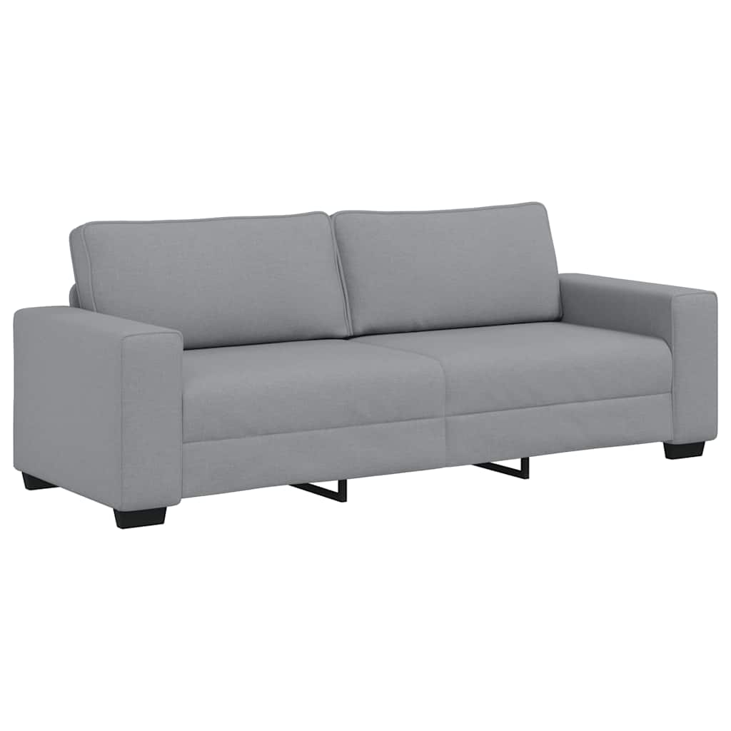vidaXL Τριθέσιος Καναπές Ανοιχτό Γκρι 220x77x82 εκ. Ύφασμα