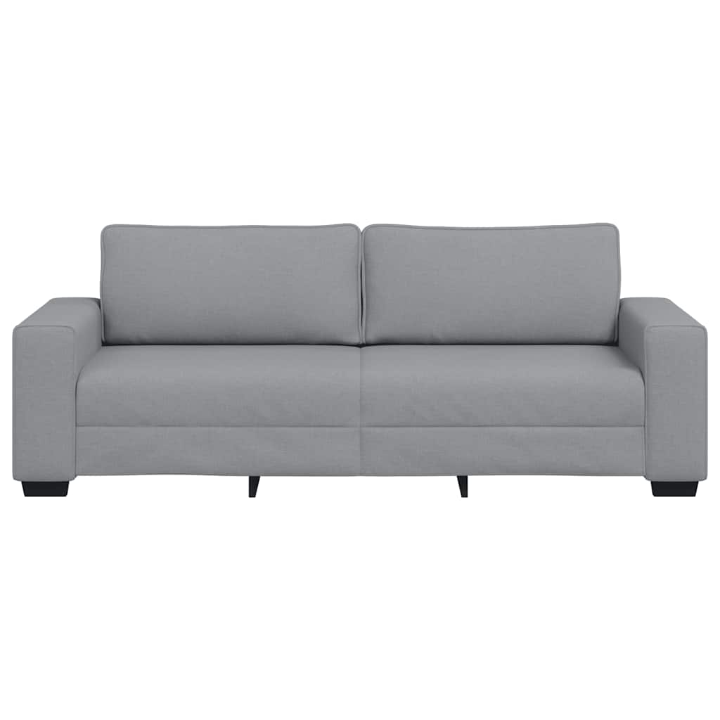 vidaXL Τριθέσιος Καναπές Ανοιχτό Γκρι 220x77x82 εκ. Ύφασμα