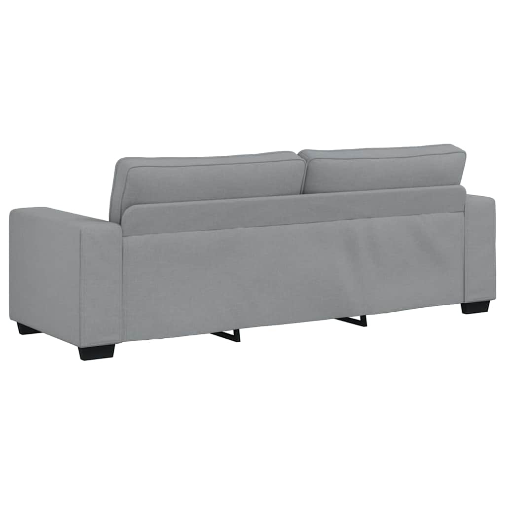 vidaXL Τριθέσιος Καναπές Ανοιχτό Γκρι 220x77x82 εκ. Ύφασμα