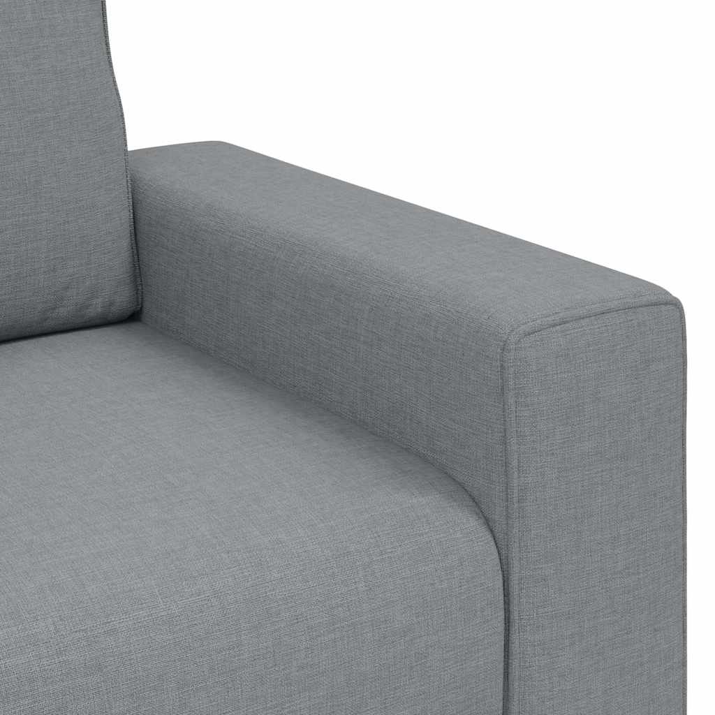 vidaXL Τριθέσιος Καναπές Ανοιχτό Γκρι 220x77x82 εκ. Ύφασμα
