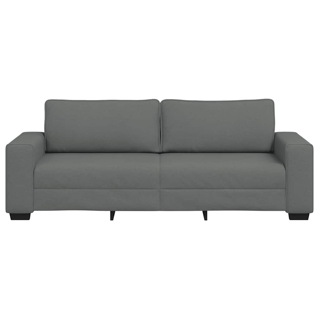 vidaXL Τριθέσιος Καναπές Σκούρο Γκρι 220x77x82 εκ. Ύφασμα