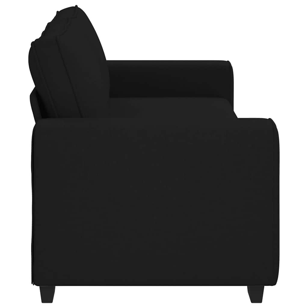 vidaXL Τριθέσιος Καναπές Μαύρος 220x77x82 εκ. Ύφασμα