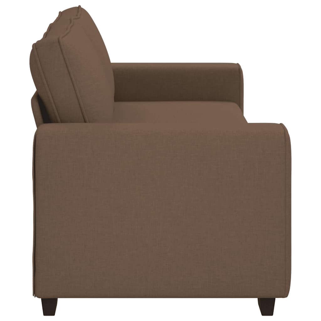 vidaXL Τριθέσιος Καναπές Καφέ 220x77x82 εκ. Ύφασμα