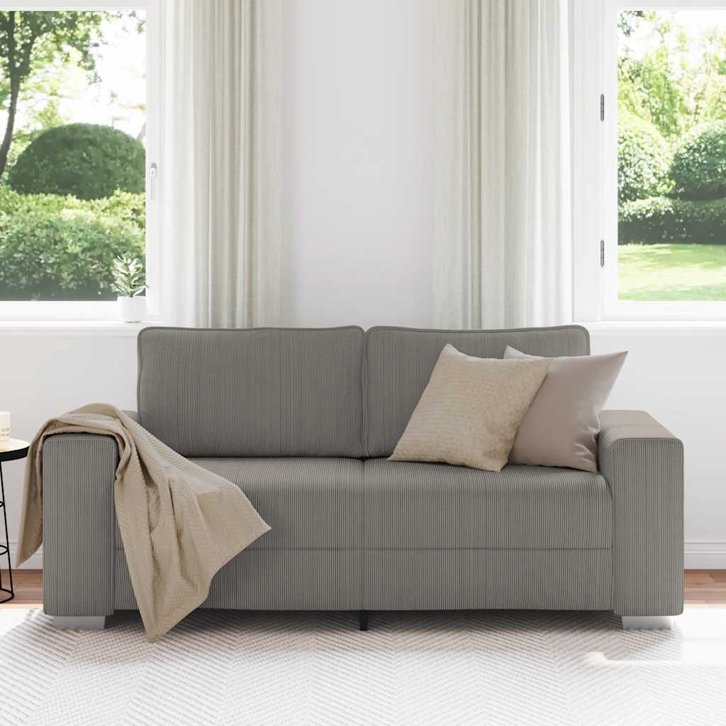 vidaXL Καναπές-Διθέσιος Ανοιχτό Γκρι 180 x 77 x 82 εκ. από Ύφασμα Κοτλέ