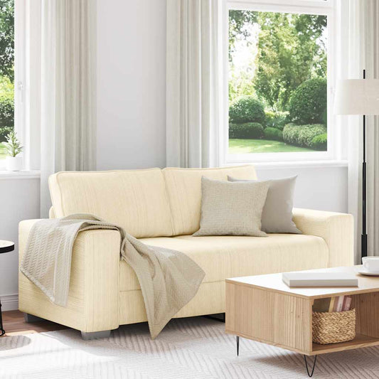 vidaXL Διθέσιος Καναπές-Διάδρομος Κρεμ 180x77x82 εκ. Ύφασμα Κοτλέ