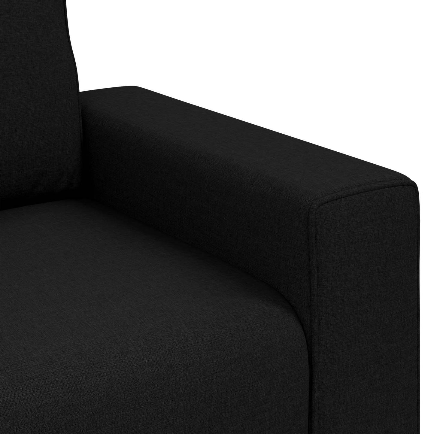 vidaXL Καθίσμα Σαλονιού Μαύρο 100 cm ύφασμα