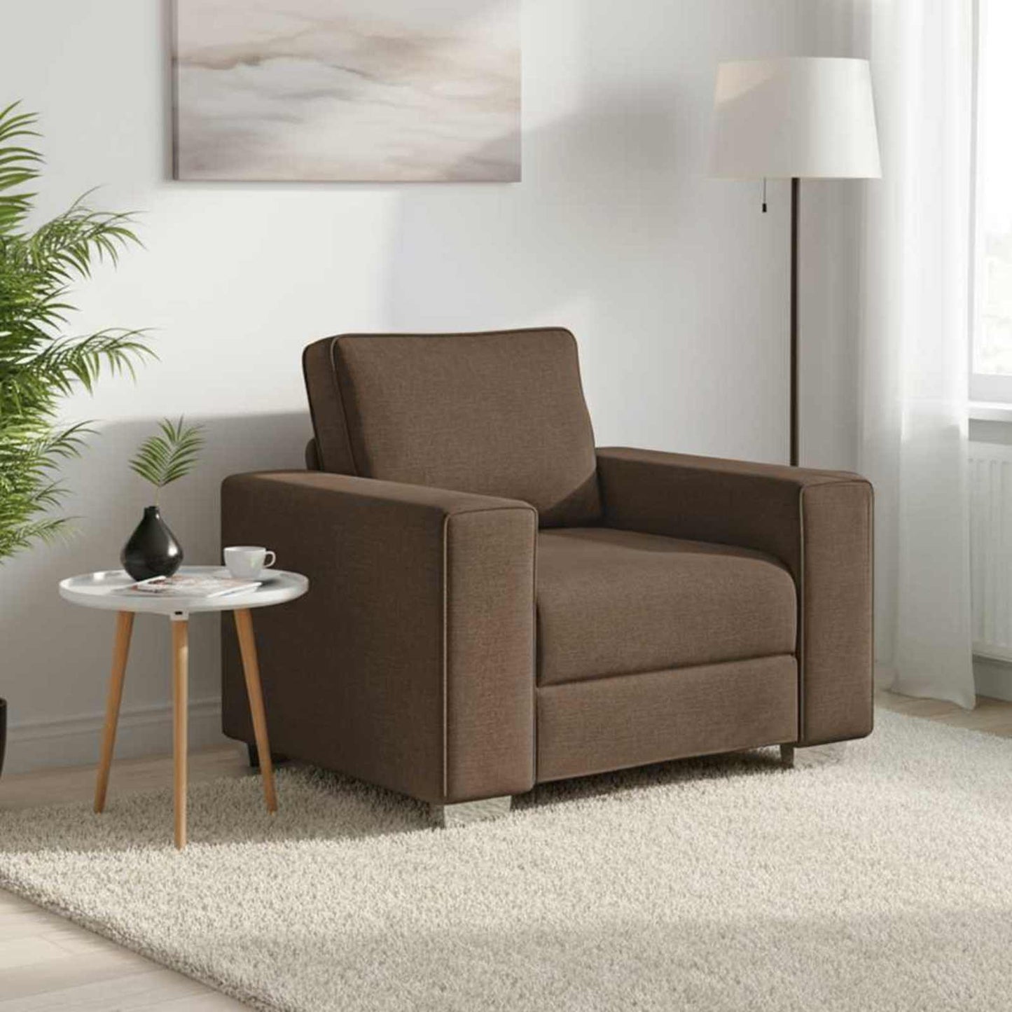 vidaXL Καθίσμα Σαλονιού Καφέ 100 cm ύφασμα