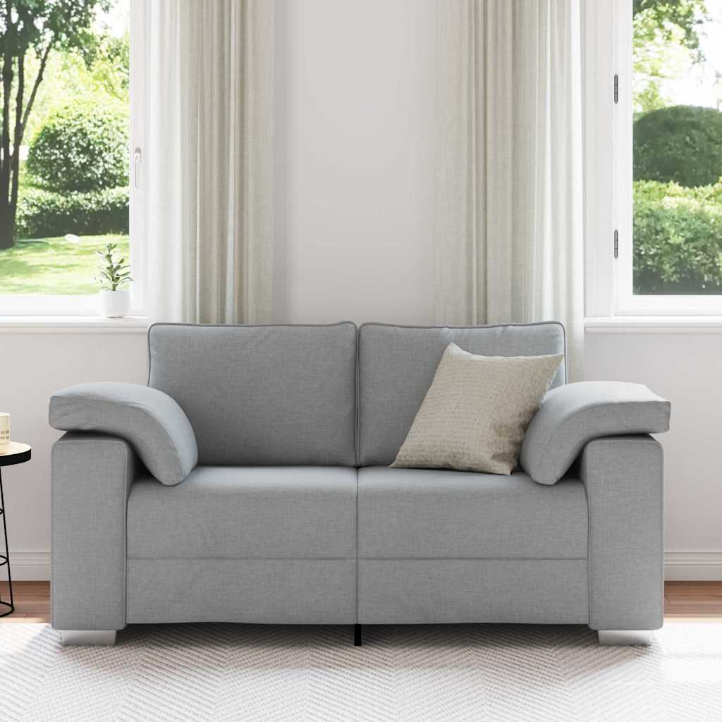 vidaXL Διθέσιος καναπές Ανοιχτό γκρι 160 cm ύφασμα