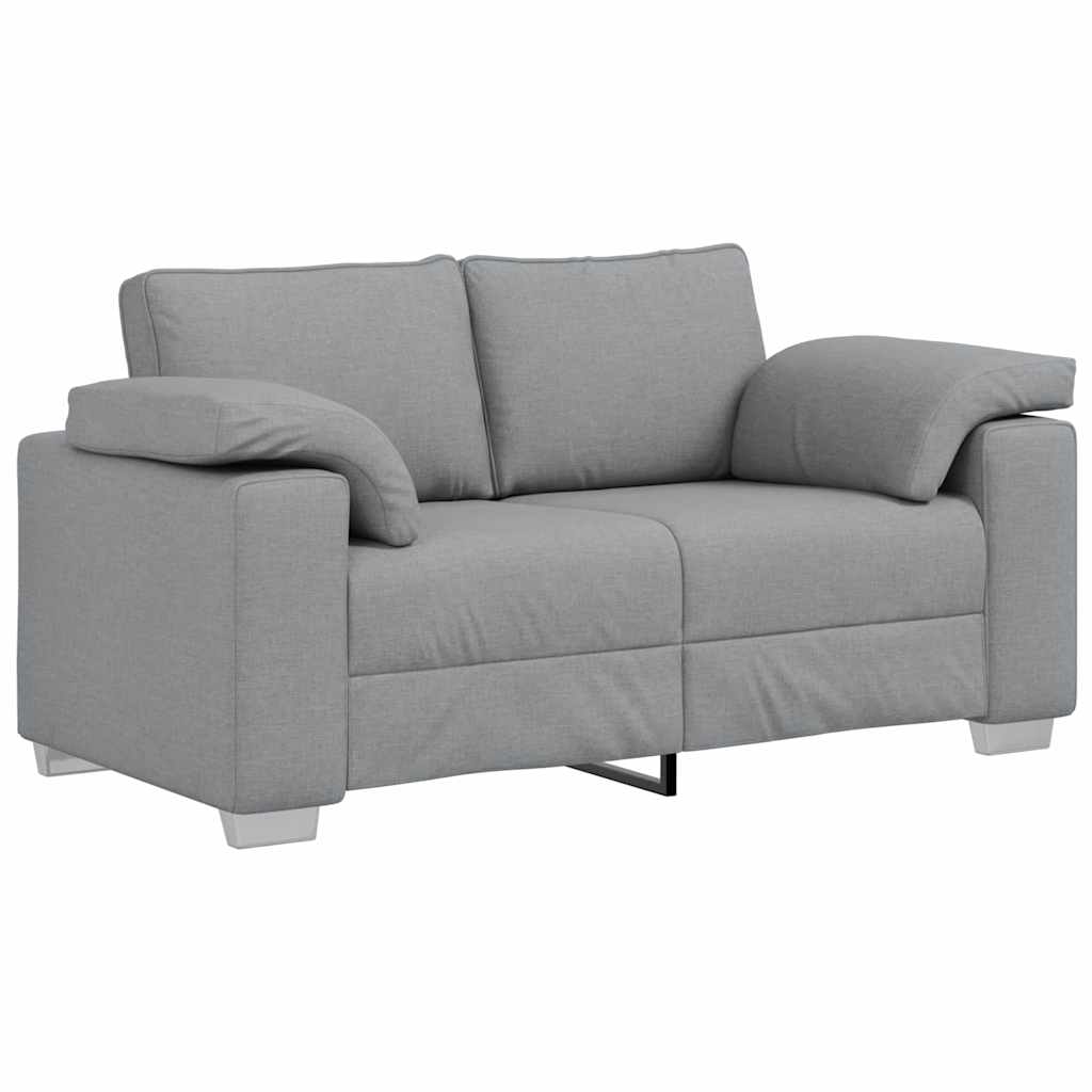 vidaXL Διθέσιος καναπές Ανοιχτό γκρι 160 cm ύφασμα