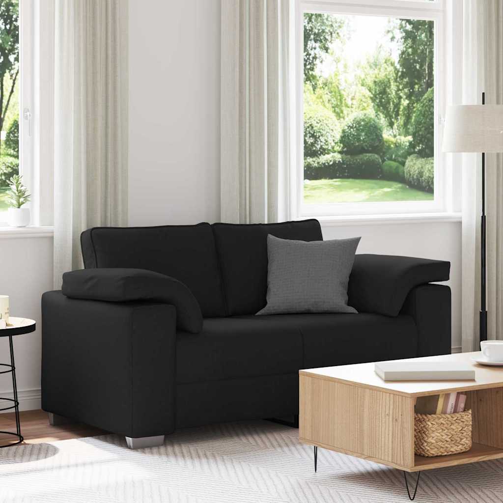 vidaXL Διθέσιος καναπές Μαύρο 160 cm ύφασμα