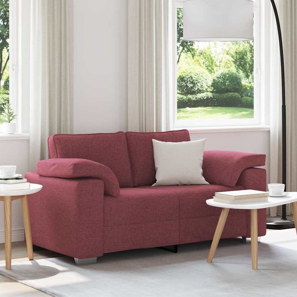 vidaXL Διθέσιος καναπές Κόκκινο 160 cm ύφασμα