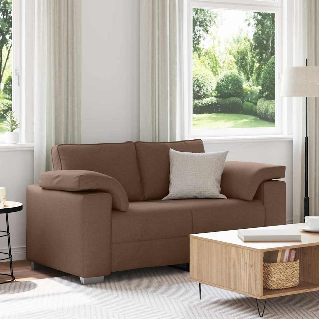 vidaXL Διθέσιος καναπές Καφέ 160 cm ύφασμα