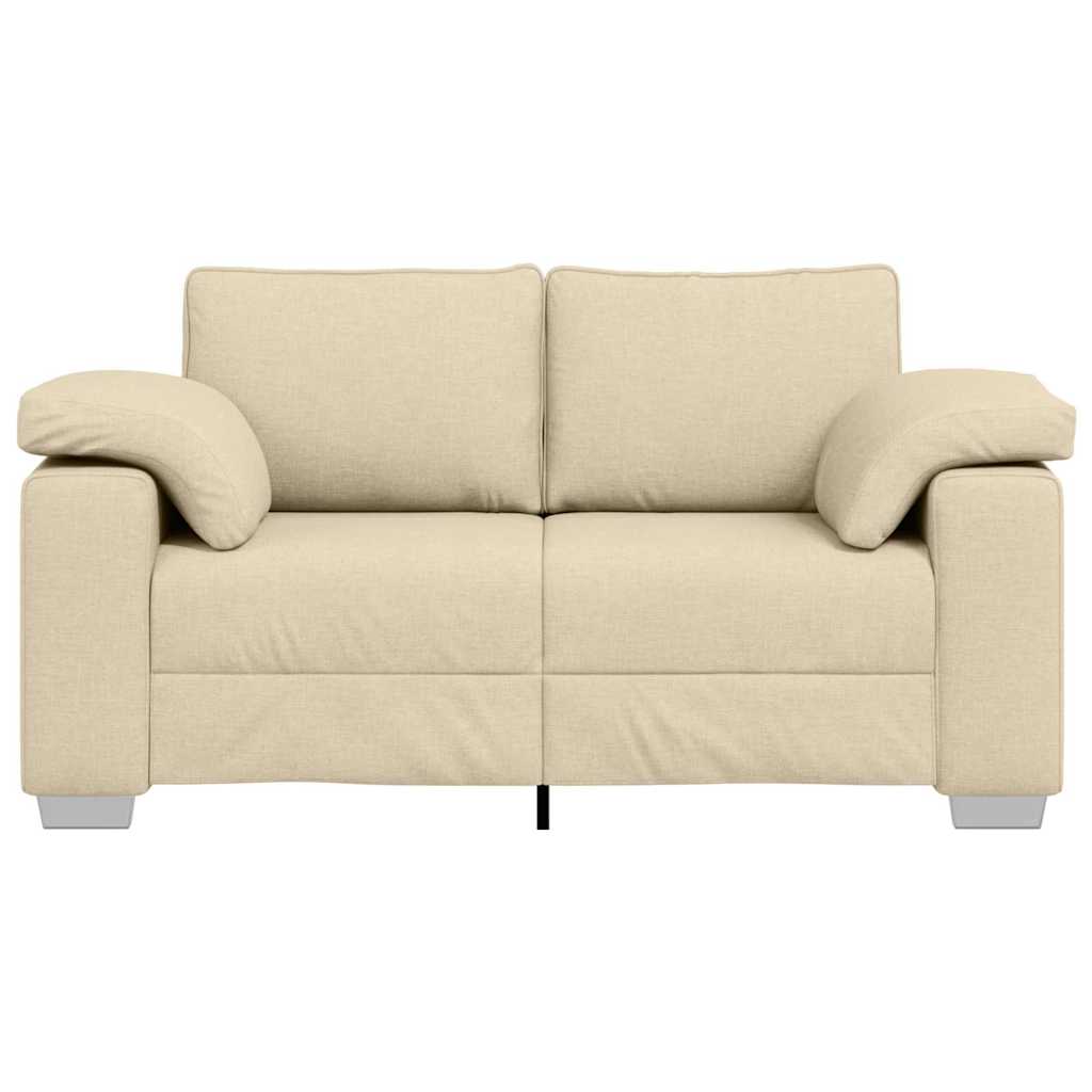 vidaXL Διθέσιος καναπές Κρεμ 160 cm ύφασμα