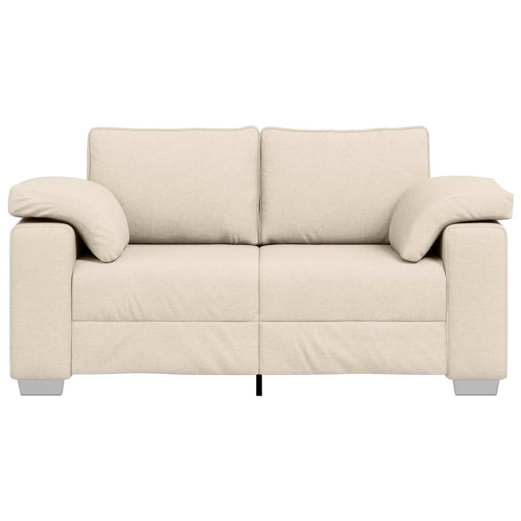 vidaXL Καναπές 2 ατόμων Μπεζ 160 cm Ύφασμα μείγματος λινών