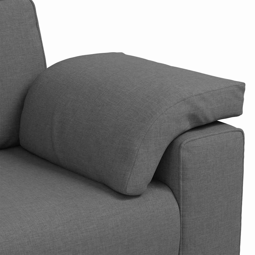 vidaXL Sofa Loveseat σε σκούρο γκρι, 140 cm, ύφασμα