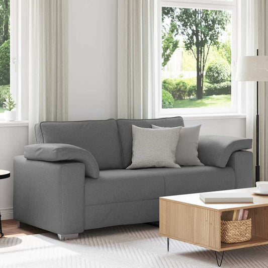 vidaXL Sofa Loveseat σε σκούρο γκρι, 140 cm, ύφασμα