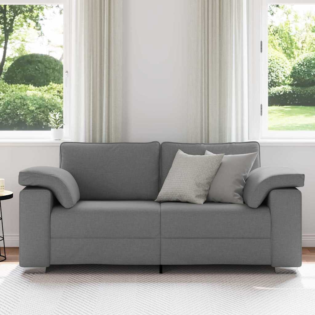 vidaXL Sofa Loveseat σε σκούρο γκρι, 140 cm, ύφασμα