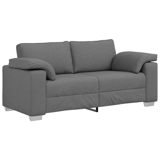vidaXL Sofa Loveseat σε σκούρο γκρι, 140 cm, ύφασμα