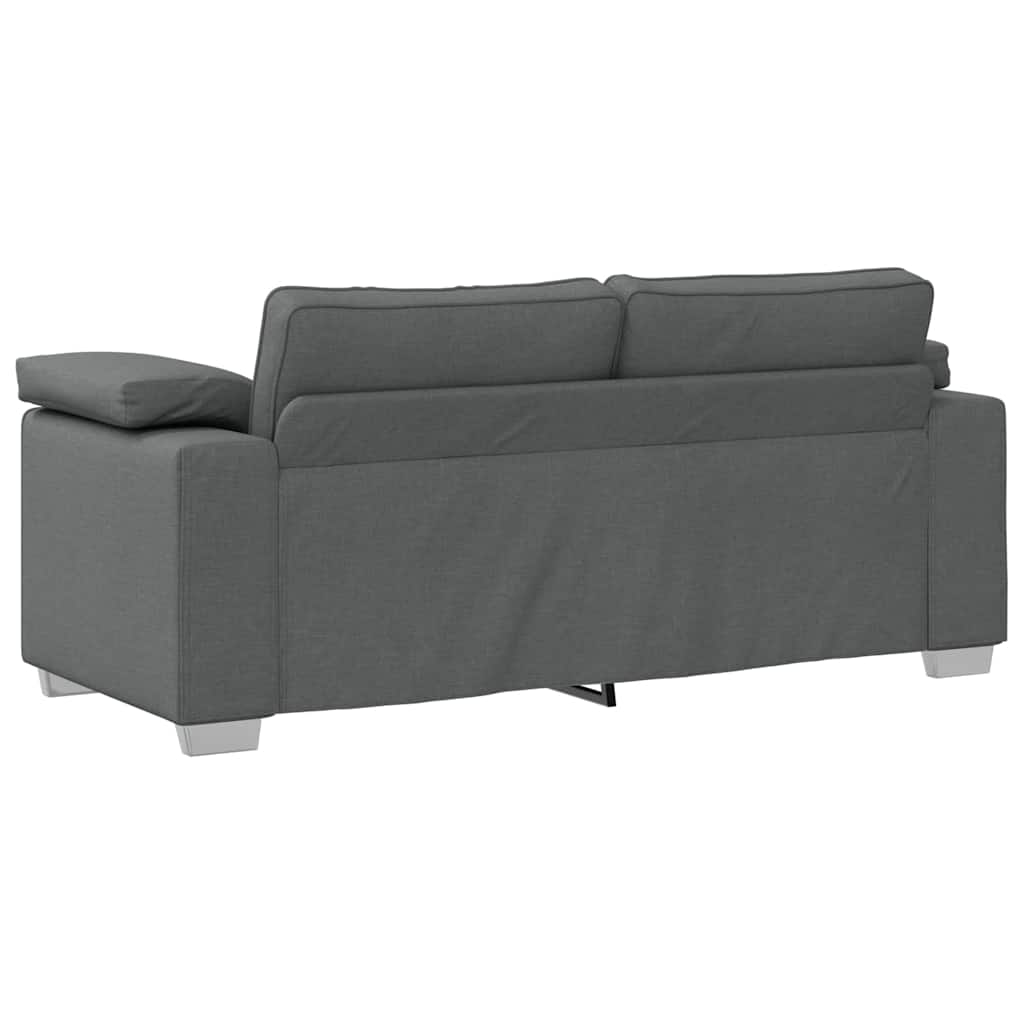 vidaXL Sofa Loveseat σε σκούρο γκρι, 140 cm, ύφασμα